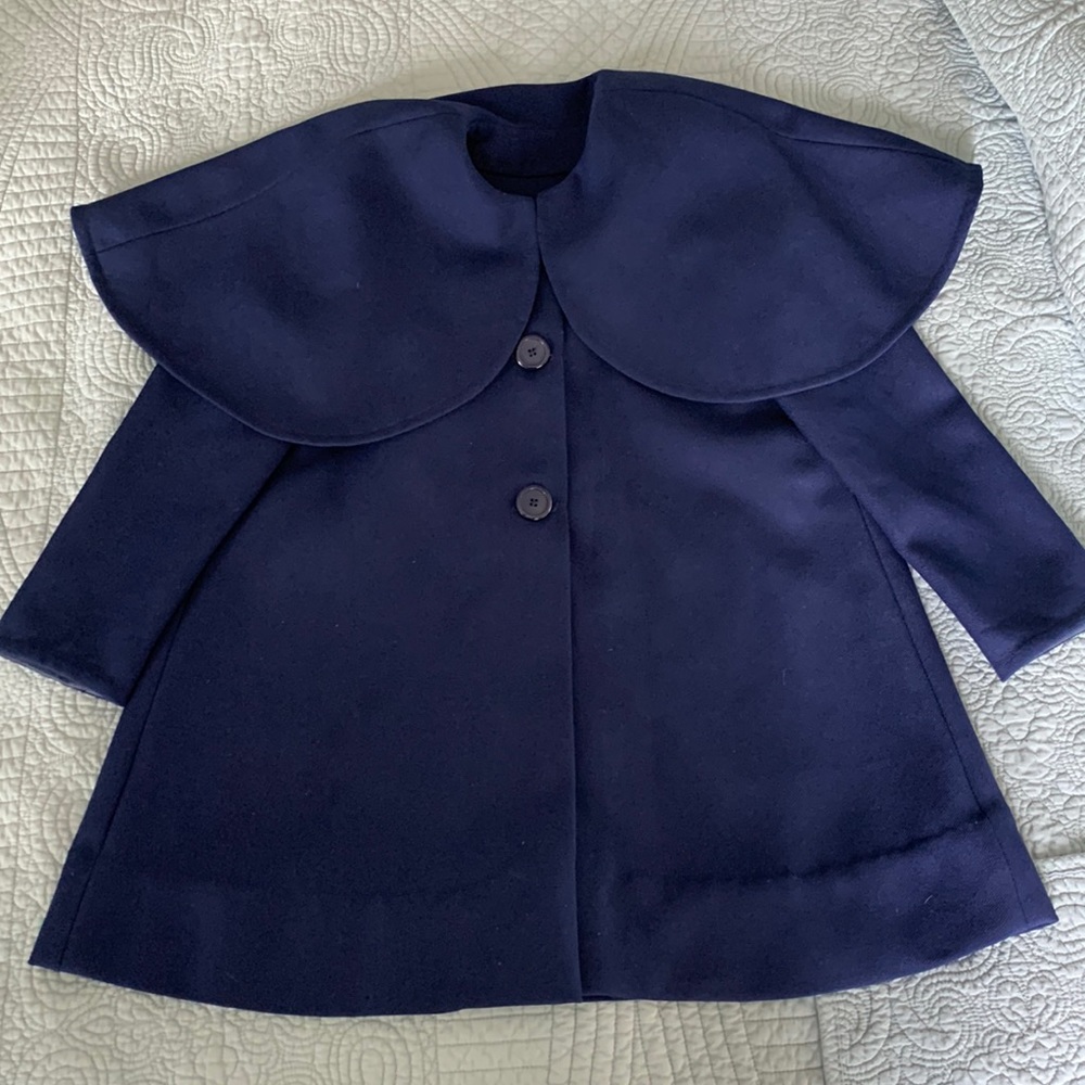 Vintage Navy Blue Girls Handmade Jacket